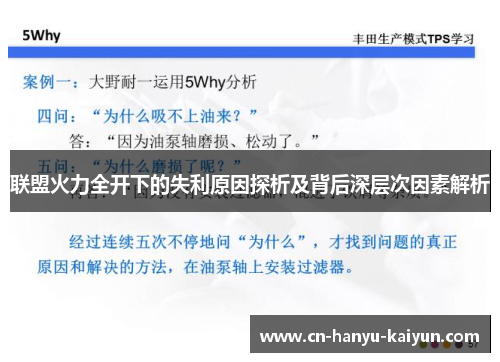 联盟火力全开下的失利原因探析及背后深层次因素解析